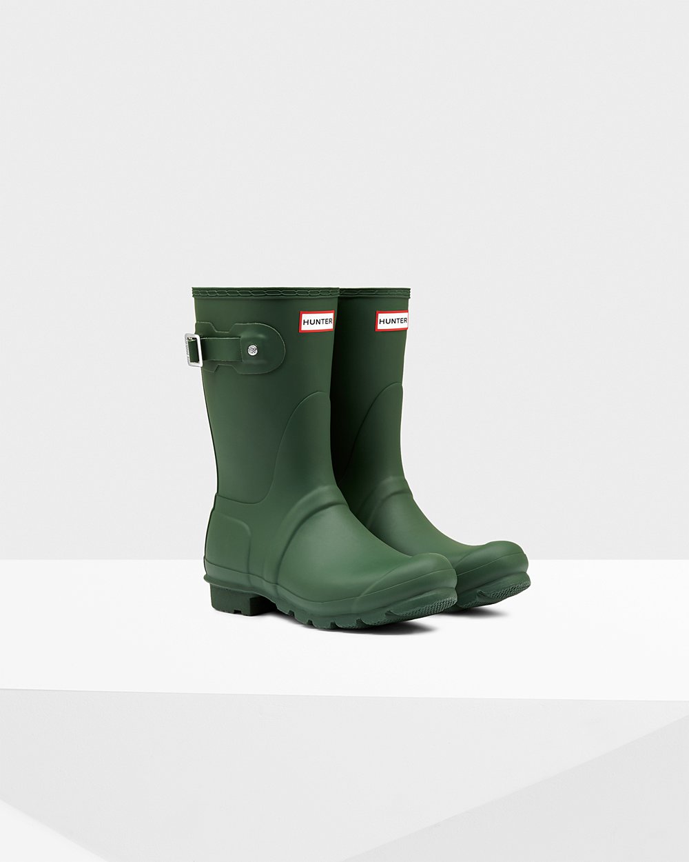 Womens Short Rain Boots - Hunter Original (32YGDXKMZ) - Green